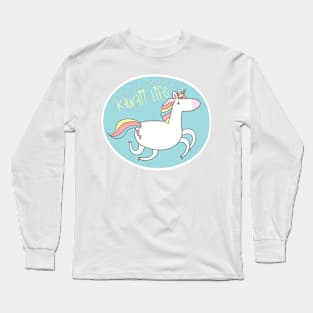 Kawaii life unicorn Long Sleeve T-Shirt